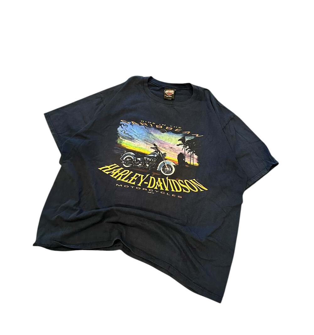 VTG Harley Davidson T Shirt Blue St John Virgin Islands Short Sleeve Mens XL